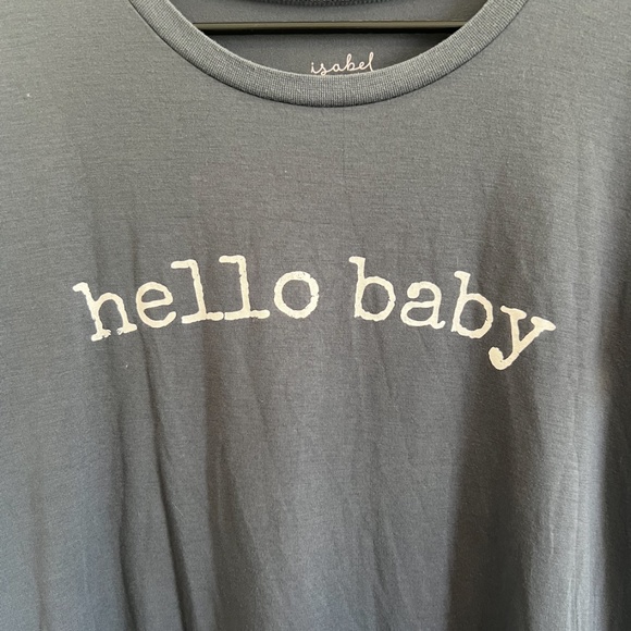 NWOT Isabel Maternity Hello Baby Short Sleeve Tee - Picture 3 of 7